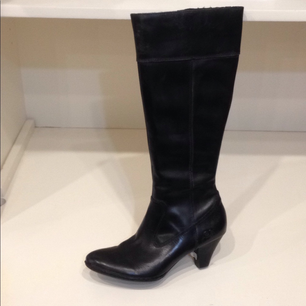 Born Black Leather Classic Dress Boot